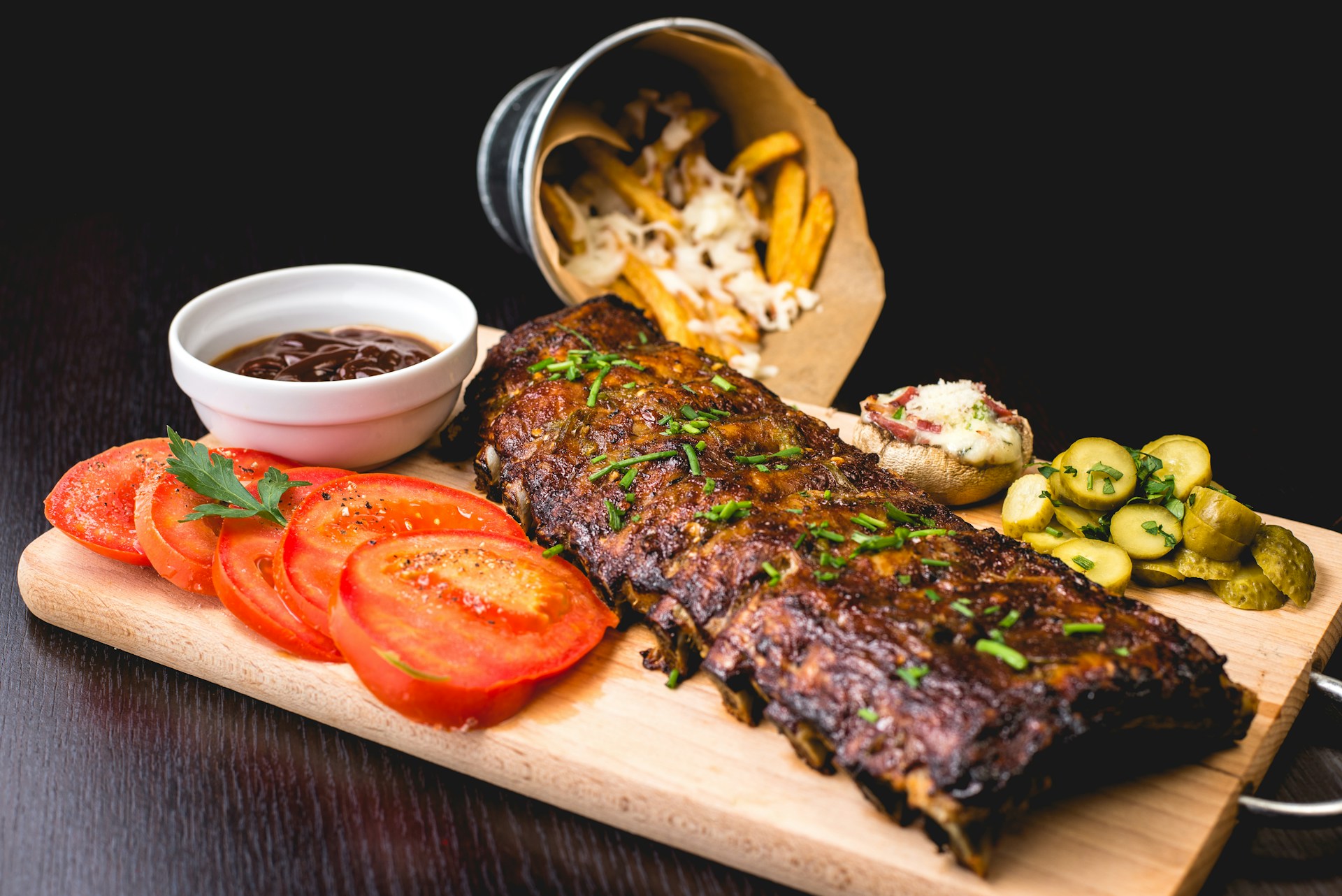 Sticky BBQ Ribs with Sweet Rum Sauce